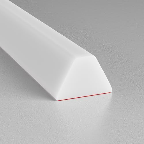 39 Inch Collapsible Shower Water Dam, Shower Threshold Water Dam Shower Barrier, Dry and Wet Separation Door Dam Water Stopper Kitchen Shower Threshold Silicon Water Blocker(Mini Trapezoid) | Flexible silicone water barrier for showers, sinks, and counter