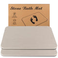 Stone Bath Mat Large, Diatomaceous Earth Shower Mat, Non-Slip Super Absorbent Quick Drying Bathroom Floor Mat, 2 Pack,23.62x15.35, Greyish White - color: Greyish White