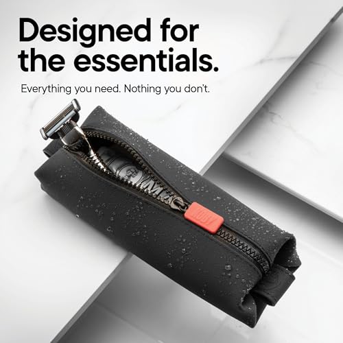 TOOLETRIES The Koby Dopp Kit Toiletry Bag- Mini 8.5" x 2.75" x 2", Charcoal | Compact silicone leak-resistant travel toiletry bag with a heavy-duty zipper that's easy to clean. - color: Charcoal, size: Mini 8.5” x 2.75” x 2”