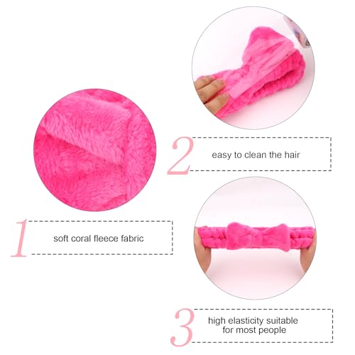 Semato Bachelorette Party Favor Set - Bride & Bridesmaid Spa Headbands (1 Bride + 7 Hot Pink) - color: 1 bride+ 7 hot pink