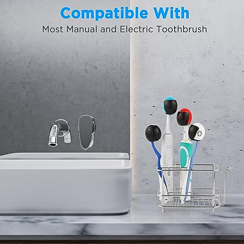 Frekare Toothbrush Covers Caps, Toothbrush Cover Brush Pod Case, Toothbrush Case Protector Fits Most Manual And Electric Tooth Brushes For Bathrooms Household Travel 4 Pack - color: White, White, Grey, Black