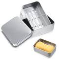 Piriuuo Travel Soap Container, Bar Soap Case Metal Bar Soaps Holder Portable Travel Soaps Box Leak Proof Soap Dish with Lid Aluminum Tin Jar Containers for Camping Travel Home Bathroom Storage