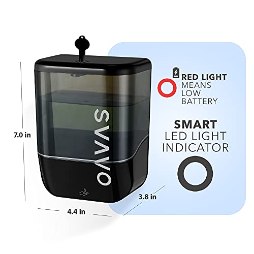 SVAVO Automatic Soap Dispenser Touchless, Hand Sanitizer Dispenser Wall Mount, Electric Sensor Battery Operated for Offices Home Kitchen Bathroom Hotel Restaurant Commercial, 34oz/1000ml Black - color: Black, size: 1000ml