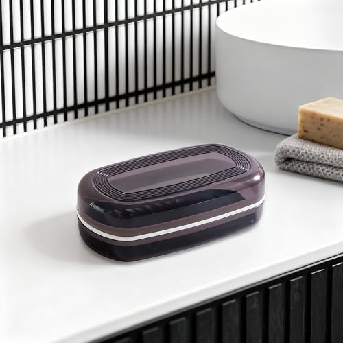 Shampoo Bar Holder Travel Case, Large Soap Holder for 5 Oz/10 Oz Oversized Bars, Soap Box with Draining Layer for Traveling Camping Gym Bathroom