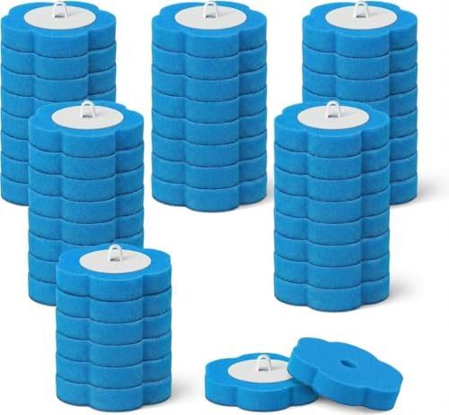 24 PCS Disposable Toilet Brush Refill Heads for Small Bathroom Daily Cleaning, Replacement Heads for Matching Toilet Brush Handle, Toilet Bowl Cleaning Refills, Handle Not Included - color: Replacement Heads - 24pcs Blue