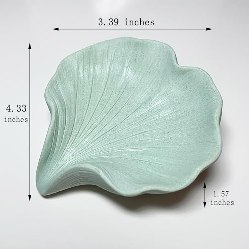 Soap Dish Soap Holder Self-Draining Soap Dish, Resin Bar Soap Holder, Ginkgo Leaf Shape Soap Tray Soap Saver for Bathroom,Kitchen,Sink,Bathtub, Easy Cleaning and Keep Dry - color: Ginkgo Leaf