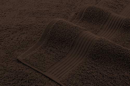 American Bath Towels 100% Cotton 6 Piece Turkish Towel Set, Ultra Soft Absorbent Bathroom Towels, 2 Bath Towel 2 Hand Towels 2 Washcloths, Brown - color: Brown, size: 6 Piece Towel Set XL