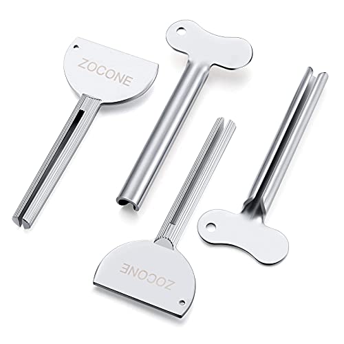 ZOCONE Toothpaste Squeezer, 12pcs Metal Tube Squeezer Key Stainless Steel Toothpaste Roller Tube Wringer for Paint, Cream, Cosmetic and Hair Dye(D) - color: D