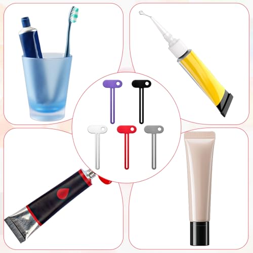 10 Pcs Metal Toothpaste Squeezer, Tube Squeezer Tool Toothpaste Roller Tube Wringer for Extruding Toothpaste Facial Cleanser Cosmetics