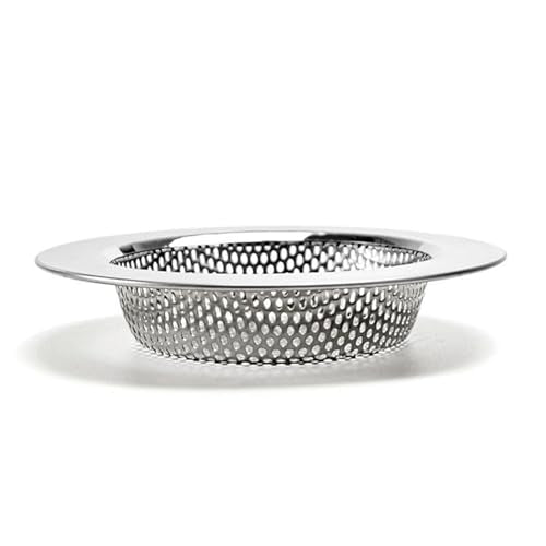 4-Piece Sink Drain Kit: Stainless Steel Strainer Stopper with Handle & Removable Hair Catcher for Kitchen/Bathroom Sinks (1.34"-1.57" Hole), Includes 2 Rubber Gaskets
