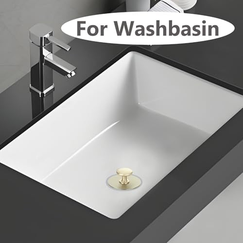 Bathtub Drain Stopper,Tub Silicone Stopper,Bathtub Drain Replacement Accessories,Suitable for Bathtubs,Sinks,Washbasin Drain Ooutlet Rubber Drain Stopper (Gold) - color: Gold