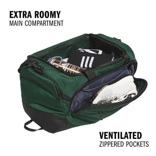 adidas Defender 5 Duffel Bag for Sports, Gym and Travel, Team Dark Green, OSFA - color: Team Dark Green, style: Small (42l)