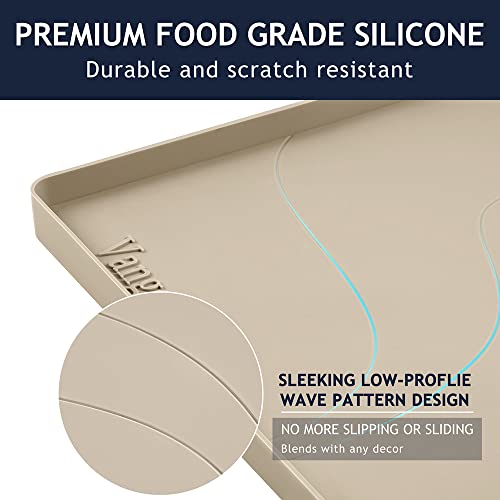 Heavy Duty Silicone Under Sink Mats for Kitchen Waterproof 22" x 22", Extra Thick Under Sink Rubber Mat Drip Tray, Raised Edge Under Sink Liner,Prevent Drips, Leaks, Spills,Taupe - color: Beige, size: 22'' x 22'' x 1''
