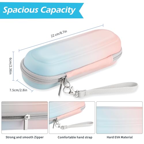 Toothbrush Travel Case for Oral B/Oral-B Pro 1000 1500 5000 7000 & Philips Sonicare 4100 1100 5300 5100 6100/iO Electric Toothbrush, Hard Protective Storage Bag (Gradient) - color: Gradient