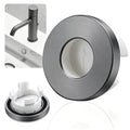 Basin Sink Overflow Ring Metal Sink Trim Overflow Cover Hole Insert Cap for Bathroom Kitchen Ceramic Sinks (Gray) - color: Gray