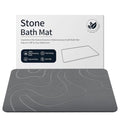ZIKIBL Stone Bath Mat Diatomaceous Earth Shower Mat Non-Slip Super Absorbent Diatomite Stone Mats for Bathroom Floor Quick-Drying Easy to Clean (24''*16'' Grey) - color: Grey