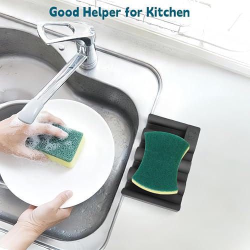 Silicone Soap Dish,Self Draining Soap Holder Perfect for Shower,Bathroom Sink,Kitchen Sink & Travel,Non-Slip Bar Soap Holder Extend Soap Life,Keep Soap Bars Dry & Easy Cleaning Black-3Pcs - color: Black-3pcs