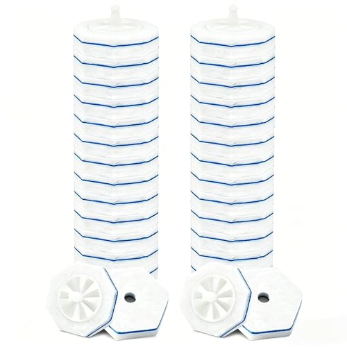 20Pcs Disposable Toilet Bowl Wand Refills, Toilet Bowl Cleaners Scrubber, 5X Cleaning Power Toilet Brush Heads Replacement Cleaner Refill Pads Compatible with Clorox - size: 1 Count (Pack of 20)