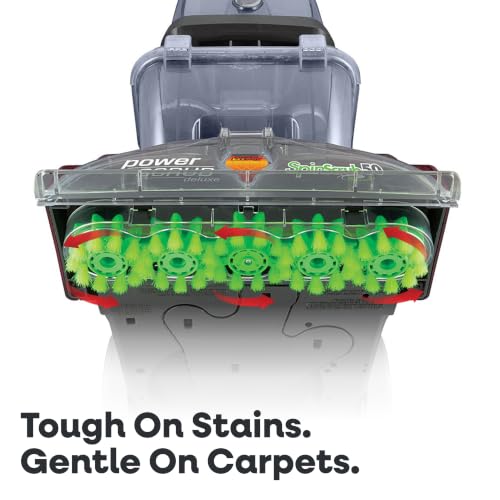 Hoover PowerScrub Deluxe Carpet Cleaner Machine, Deep Cleaning Carpet Shampooer Machine, SpinScrub Brushes, HeatForce Drying, Pet & Upholstery Tools, Pair with Hoover Carpet Cleaner Solution - style: PowerScrub Deluxe