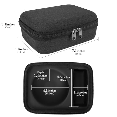 Linkidea Travel Shaving Bowl & Brush Hard Case, Protective Storage for Shaving Soap Bowl and Brush, Portable Wet Shave Organizer, Compatible with Viking Revolution, Beau Brummell (Case Only)