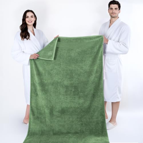 Cotton Paradise 100% Cotton Turkish Towel Set, Soft Absorbent Quick Dry, 2 Piece 35x70 Bath Sheet Set, Sage Green - color: Sage Green, size: 2 PC SET (35x70")