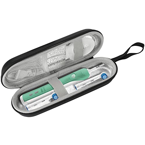ProCase Electric Toothbrush Hard Travel Case Compatible with Oral-B Pro 1000 8000, Sonicare 1100 5100 6100, Carrying Bag Carrier for Battery Power Rechargeable Toothbrush (Case Only) –Black