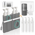 Travel Bottles for Toiletries, TSA Approved Travel Shampoo and Conditioner Bottles with Suction Cups, Gray - color: Gray