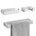 3 Pieces Brushed Nickel Bathroom Hardware Accessories Set,SUS304 Stainless Steel Towel Holder Set Towel Holder Robe Hook Toilet Paper Holder Wall Mounted - color: Brushed Nickel