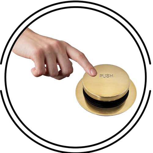Westbrass A931K-19 Universal 1-3/8" Fine Thread Tip-Toe Bathtub Drain Plug Trim Set with One-Hole Overflow Faceplate and 1-1/2" Adapter Bushing, Champagne Bronze - color: Champagne Bronze