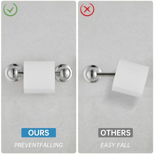 RUMOSE Toilet Paper Holder and Hand Towel Ring Polished Chrome Wall Mount Bathroom Hardware Accessories 2 PCS Set Flexible Pivoting Toilet Tissue Roll Holder and Towel Hanger, Stainless Steel - color: Polished Chrome