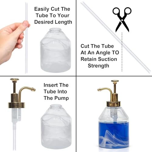 Soap and Lotion Dispenser Pumps Replacement Head Made of ABS Material, 33mm (1.3inch) Golden Gloss Smooth Action Pump, Rust Proof & Leak Proof for Coffee Syrup Pump,for Bottles DIY (Gold) - color: Brushed Gold