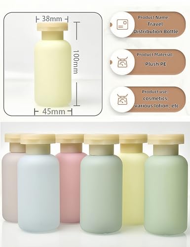 3 Pcs 100ml Plastic Squeeze Bottle, Empty Shampoo Conditioner Container Travel Size Toiletries Bottles, for Shampoo, Lotion, Cream and Liquids(Garden series)