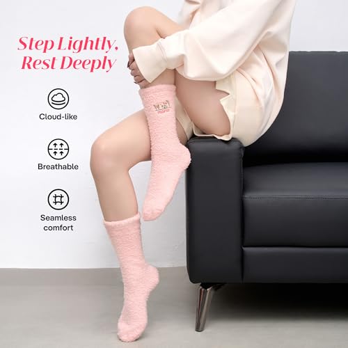 CoolMate Cozy Soft Cloud Socks, Fuzzy Socks for Women - color: B.04 - Floral Mama