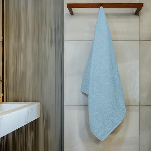 Tens Towels Pack of 4 Extra Large Bath Towels 30 x 60 Inches, 100% Cotton, Larger & Lighter Weight, Quicker to Dry, Super Soft and Absorbent, Perfect for Bathroom, Sky Blue - color: Sky Blue