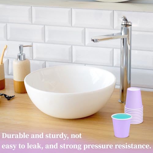 3 oz Disposable Paper Cups, 50 Pack Bathroom Cups Mouthwash Cups | Small Paper Cups, Mouthwash Cup Espresso Cup for Party, Bathroom and Office (Purple) - color: Purple, size: 50 Count