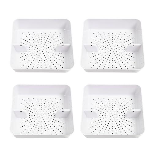 Leyso Floor Sink Commercial Drain Cover Strainer ABS Plastic Drop-in Basket 8-1/2" x 8-1/2" x 2-1/4" (2" H ABS X 4) - Suitable for Kitchen, Restaurant, bar, Buffet - style: 2"H ABS x 4