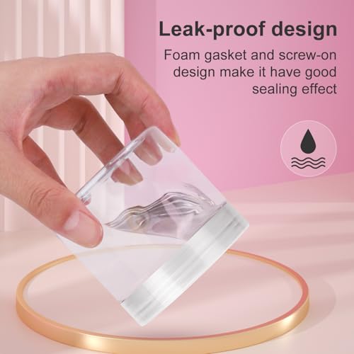 Loretoy 36 Pack 6 OZ Household Plastic Jars with Lids, BPA Free, Reusable, Refillable Transparent Cosmetic Containers for Bath Salts, Cosmetics, Powders, Beauty Product and Small Accessories, White - color: White, size: 6 Ounce