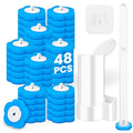 Disposable Toilet Brush, Extended Handle with 48 Cleaner Refills, Toilet Brush for Toilet Bowl Cleaners, Bathroom Cleaning - size: 1 Brush+48 Refills