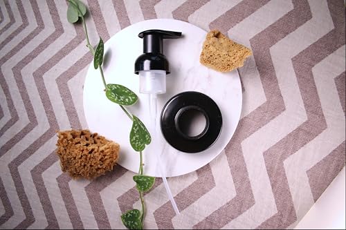 Jarmazing Products Mason Jar Foaming Soap Dispenser Lids - Includes Waterproof Stickers! Black - 2 Pack - color: Black, size: Pack of 2