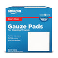 Amazon Basic Care Gauze Pads, 4x4" Sterile Medical Wound Dressing Sponges, 12-Ply, Extra Absorbent, for Cleaning, Covering & Cushioning Cuts & Minor Injuries, 50 Count, 1-Pack (Previously All Health) - size: 4x4 Inch (Pack of 1)