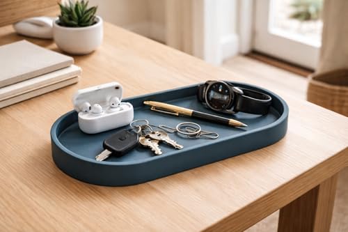 Premium 12” x 5” Silicone Vanity Tray | Sink and Surface Organizer with Sturdy Non-Slip Base | Heat Safe, Dishwasher Safe (Dark Chocolate) - color: Dark Chocolate