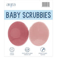 S&T INC. Exfoliating and Massaging Cradle Cap Bath Brushes for Baby, Silicone - 2 Inch x 2.5 Inch, Pink, 2 Pack