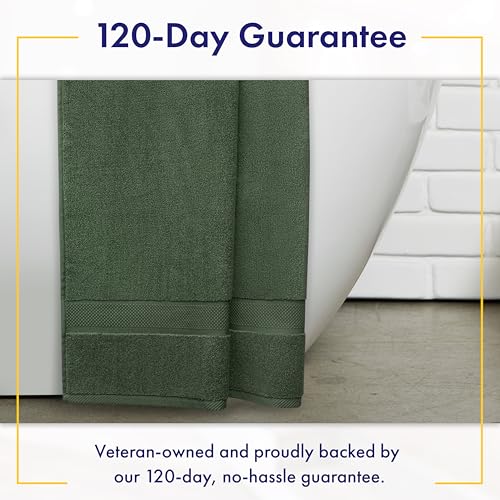 Alusa Home 100% Organic Luxury Bath Sheets - GOTS Certified - Extra Large 35x70 Inches (Pack of 2) Zero-Twist, Long-Staple Cotton Bath Sheet Set (Hunter Green) - color: Hunter Green, size: 2pc Bath Sheets