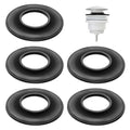 5 PCS Universal Tub Stopper Gasket, Replaces Stoppers Bathtub Drain Gaskets, High Elastic Rubber Seal Tub Stopper Gaskets for Tubs Drain Assemblies (Black)