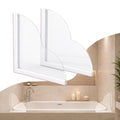 Shower Corner Splash Guard, 9.25" x 9.25" Clear Acrylic Tub and Shower Corner Water Barrier with Silicone Base, No-Drill Removable Design — Pack of 2