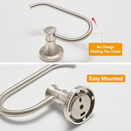 BESy Brushed Nickel Toilet Tissue Paper Holder Brushed Nickel Bathroom Accessories Toilet roll Paper Hanger, Wall Mounted, Rustproof - color: Brushed Nickel