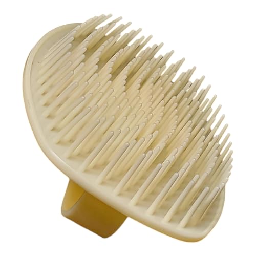 Scalp Massage Brush for Hair Growth - 2 Pack Detangler Hair Brush with Firm Bristles for Wet Dry Hair - Shampoo Brush Scalp Massager for Shower - Exfoliating Scalp Scrubber (Beige, 4×3 in) - color: Beige
