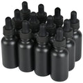 NOOEEISS 12 Pcs, 1oz Dropper Bottle, Black Glass Eye Dropper Bottle, Tincture Bottles with Dropper, Pretty Finish, Leak-Proof Design, Stronger Suction for All Kinds of Mixed Liquids - color: Black Frosted, size: 1oz-12Pack