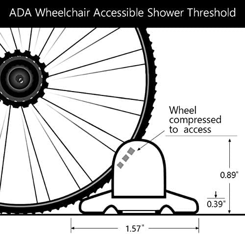 Duzzy 118 Inch Collapsible Shower Threshold Water Dam, Ideal for Wheelchair Accessible, Suitable for Accessibility ADA Handicap Showers - color: Gray, size: 118 Inch