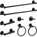 BGL Bathroom Hardware Set Oil-Rubbed Bronze Bath Towel Bars Adjustable Expandable Bathroom Accessory Set Towel Racks 8-Pieces Wall Mount - color: 8 Pcs Orb